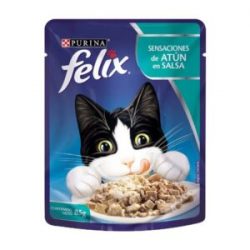 Alimento Húmedo Gatos Sensaciones de Atún en Salsa Felix x 85 g