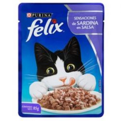 Alimento Húmedo Gatos Sensaciones de Sardina en Salsa Felix x 85 g