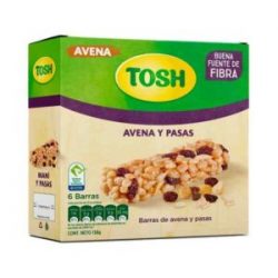 Barra Cereales Avena y Pasas Tosh Caja x 6 und x 138 g