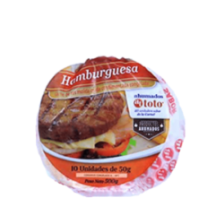 Carne Hamburguesa Ahumados Toto x 10 Und x 500 g