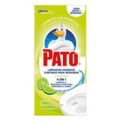 Desinfectante Inodoros Pato Pastilla Limpiador Adhesivo Continuo 4 en 1 Cítrico x 30 g