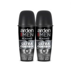 Desodorante Arden For Men Platino Antitranspirante Rollon x 2 unds x 85 ml