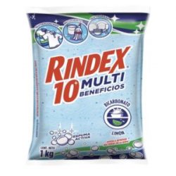 Detergente en Polvo Rindex 10 Multibeneficios Espuma Activa x 1000 g