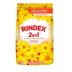 Detergente en Polvo Rindex 2en1 Flores Para Mis Amores x 2000 g