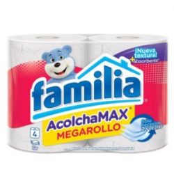 Papel Higiénico Familia Acolchamax Megarollo x 4 Rollos Triple Hoja