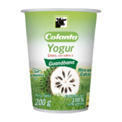 Yogur Entero Guanábana Colanta Vaso x 200 g