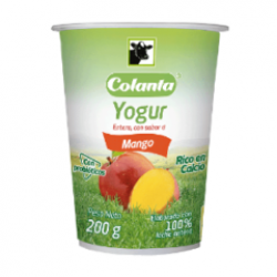Yogur Entero Mango Colanta Vaso x 200 g